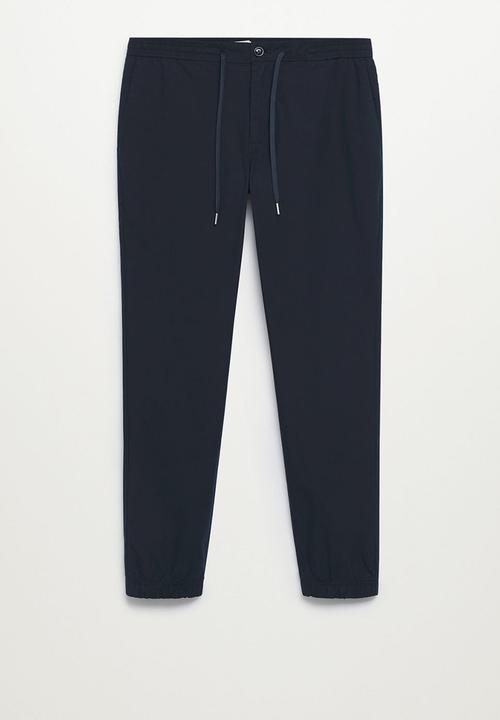 MANGO - Trousers roma - navy