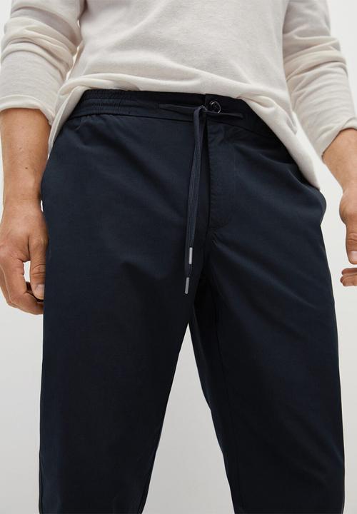 MANGO - Trousers roma - navy