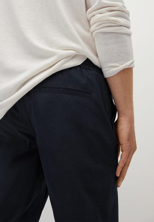 MANGO - Trousers roma - navy
