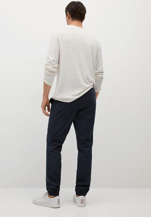 MANGO - Trousers roma - navy
