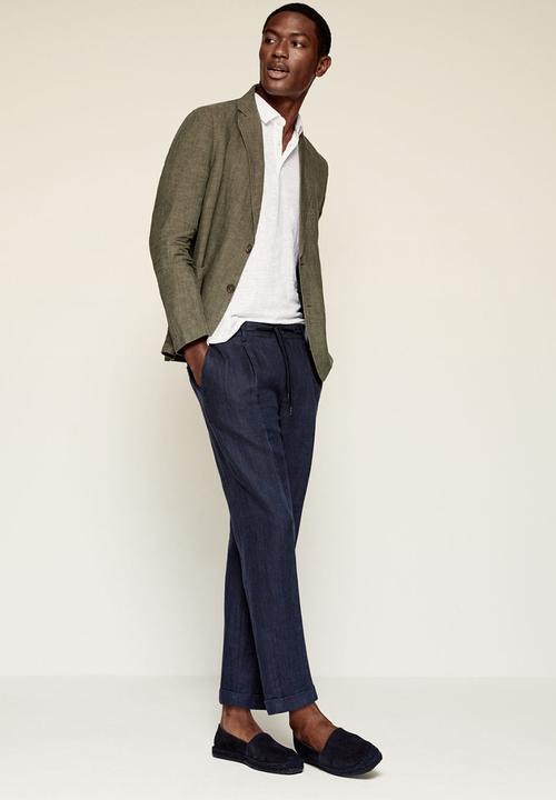 MANGO - Trousers octopus  - navy