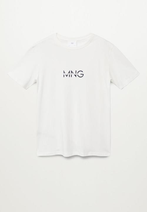 MANGO - T-shirt logohe-h - white