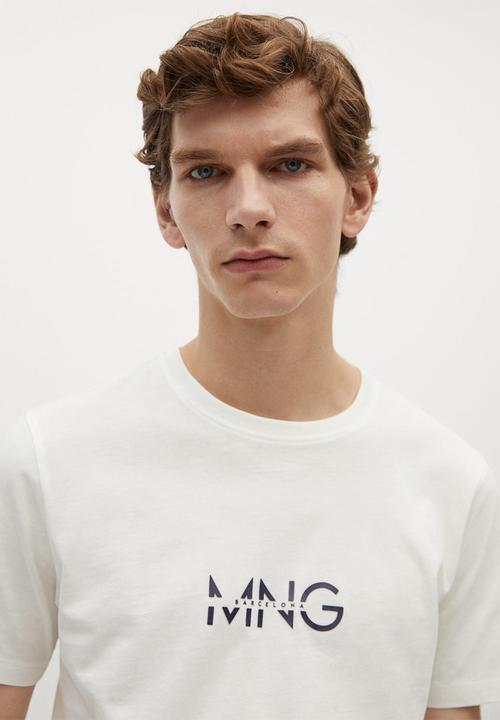 MANGO - T-shirt logohe-h - white