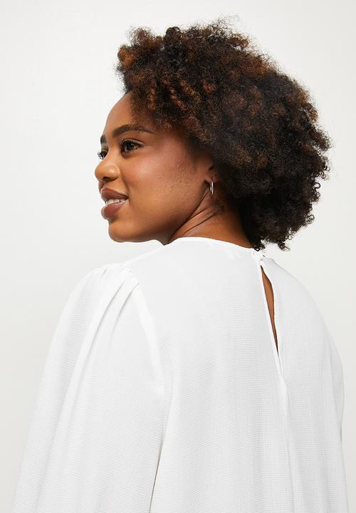edit Plus - Below sleeve shift dress - ivory
