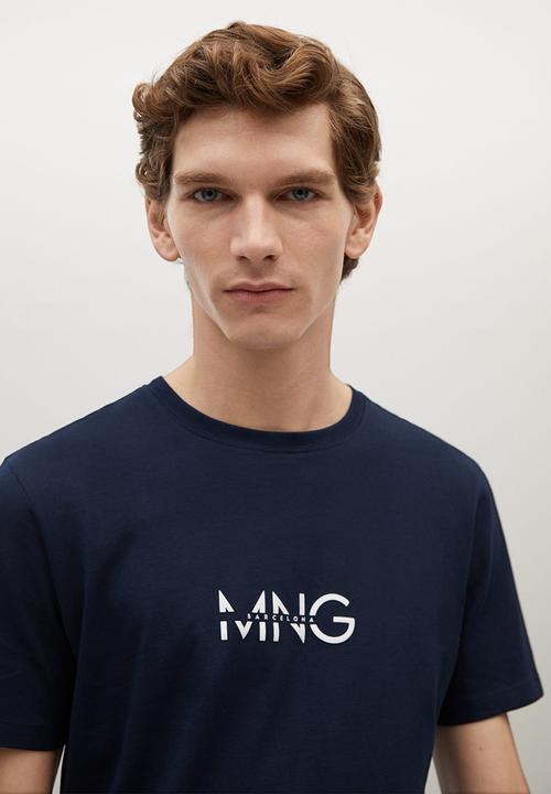 MANGO - T-shirt logohe-h - navy