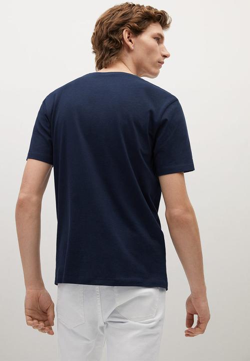 MANGO - T-shirt logohe-h - navy
