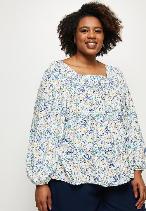 edit Plus - Squareneck shell - white