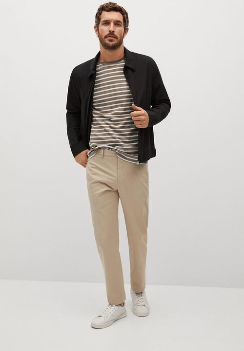 MANGO - T-shirt james - light beige