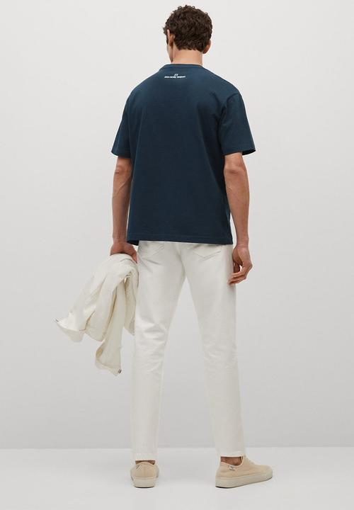 MANGO - T-shirt michel - navy
