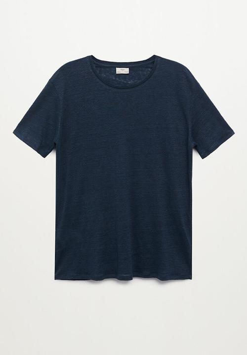 MANGO - T-shirt liman - navy