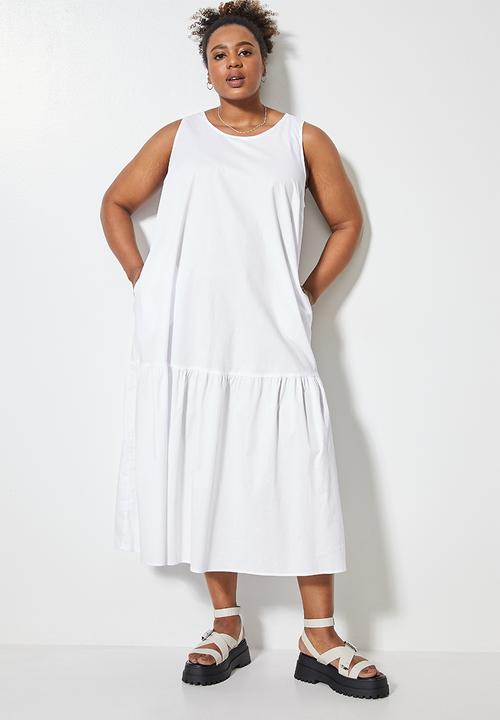 Superbalist - Sleeveless tiered dress - white