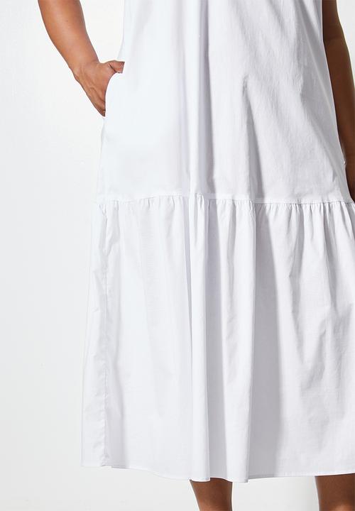 Superbalist - Sleeveless tiered dress - white