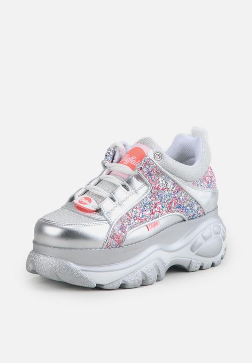 BUFFALO® London - 1339-14 2.0 calf leather / glitter - silver & pink