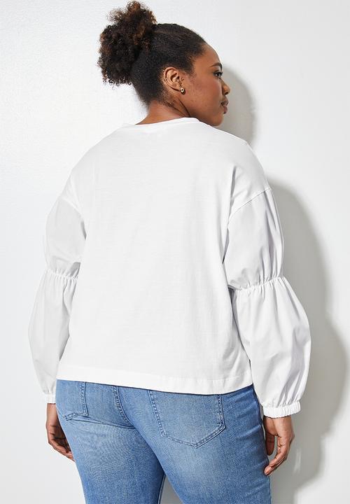 Superbalist - Graphic combo tee - white