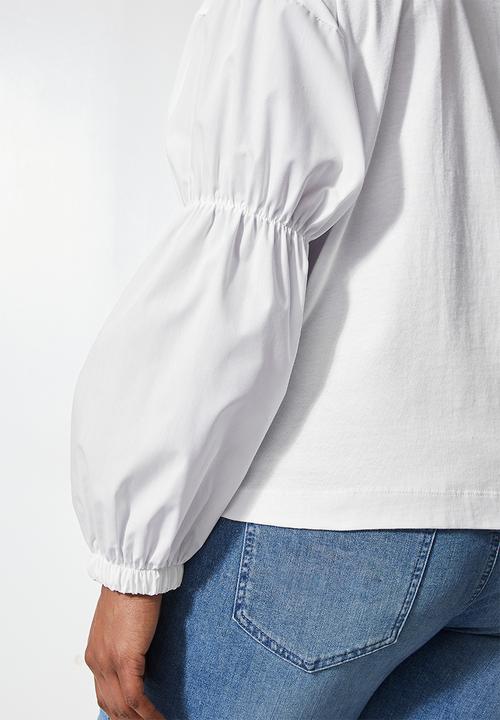 Superbalist - Graphic combo tee - white