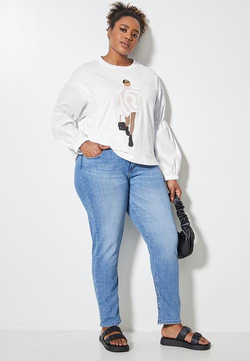 Superbalist - Graphic combo tee - white