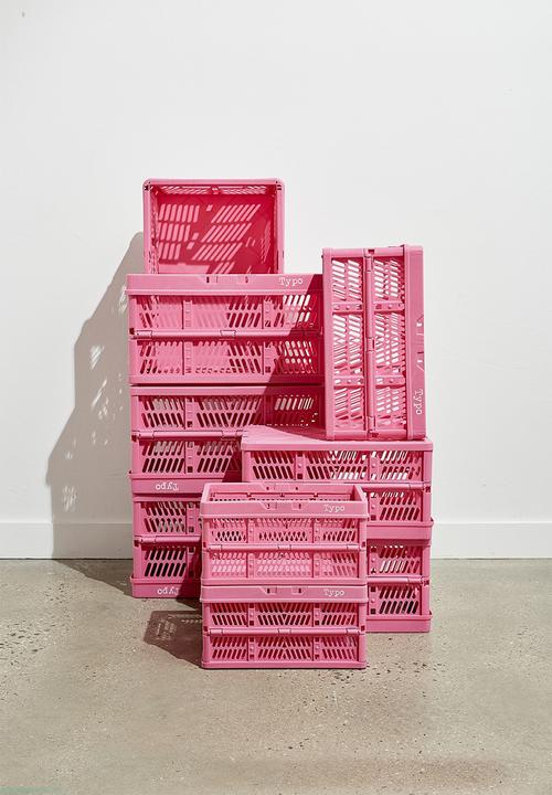 Typo - Small foldable storage - pink guava