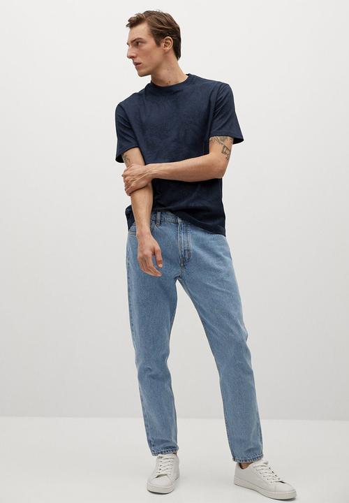 MANGO - T-shirt bejac-h - navy