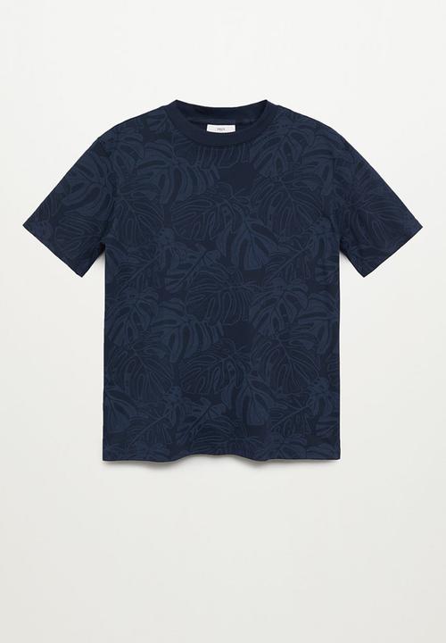 MANGO - T-shirt bejac-h - navy