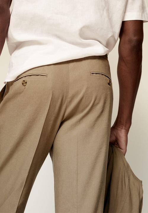 MANGO - Trousers darren - light beige