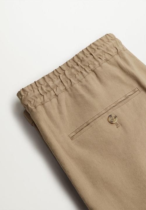 MANGO - Trousers darren - light beige