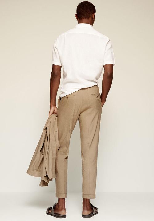 MANGO - Trousers darren - light beige