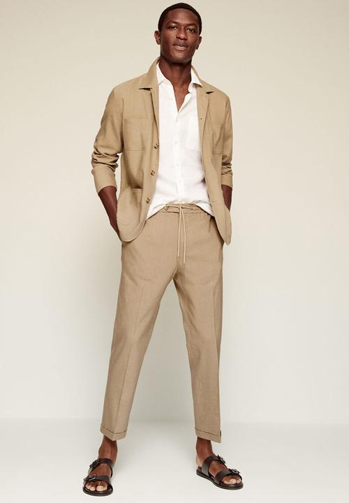 MANGO - Trousers darren - light beige