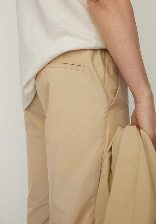 MANGO - Trousers roma - light beige