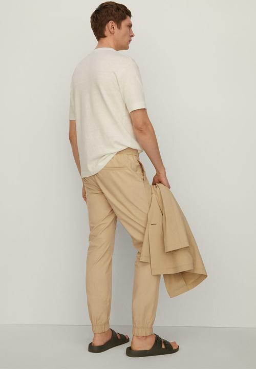 MANGO - Trousers roma - light beige