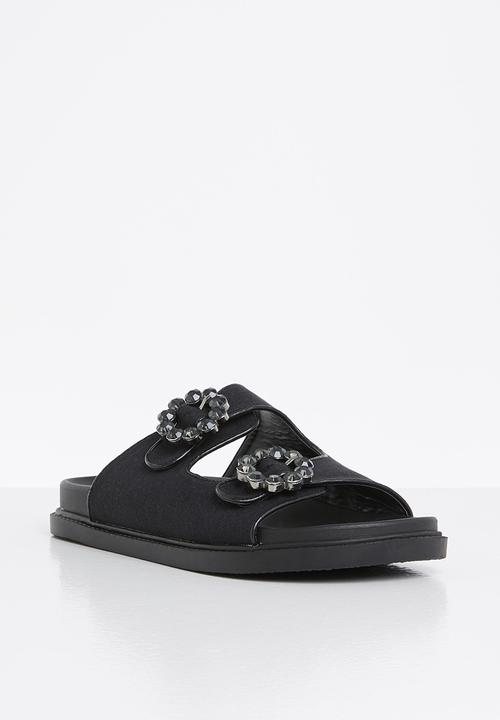 Footwork - Angi chunky broche slide - black