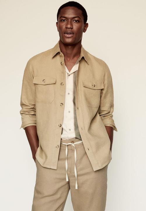 MANGO - Trousers flak - light beige