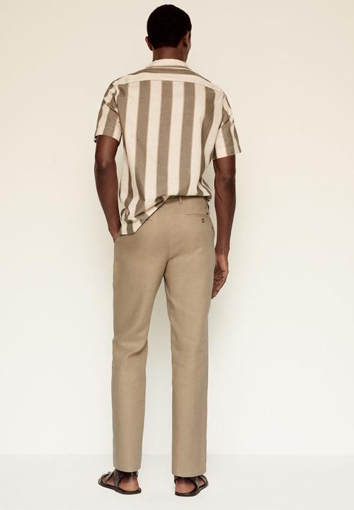 MANGO - Trousers flak - light beige