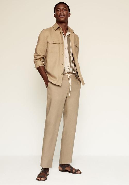 MANGO - Trousers flak - light beige