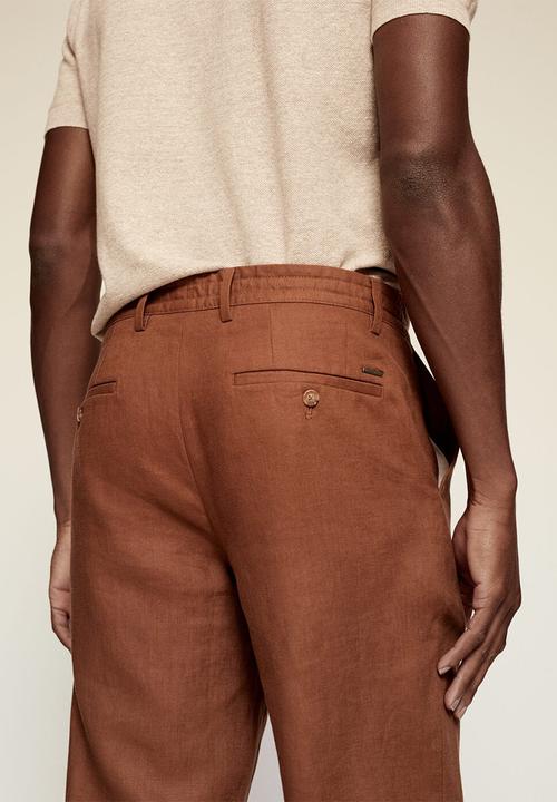 MANGO - Trousers flak - rust