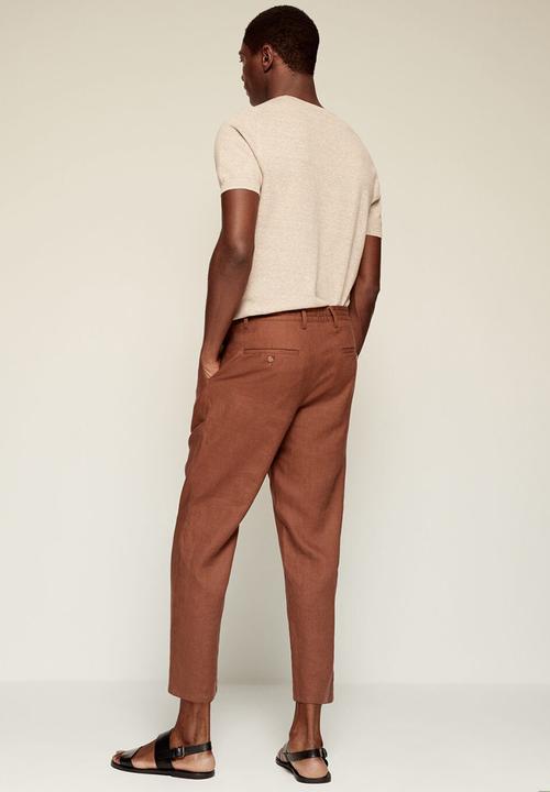 MANGO - Trousers flak - rust