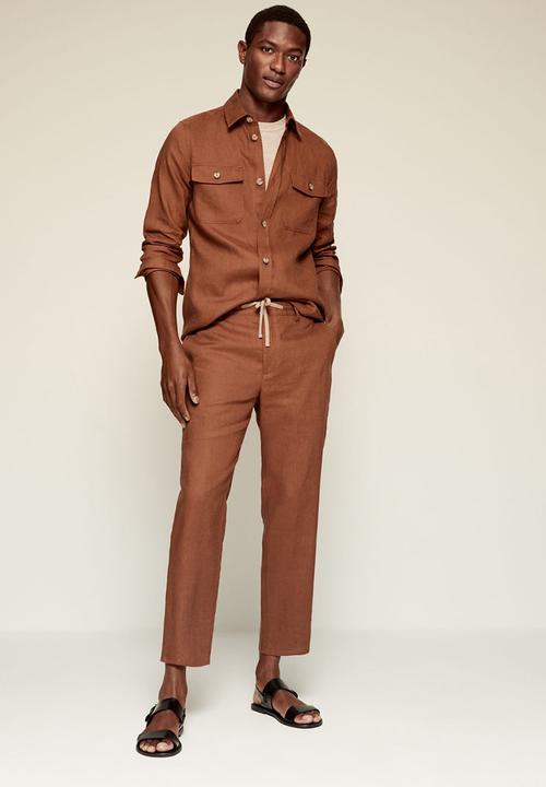 MANGO - Trousers flak - rust