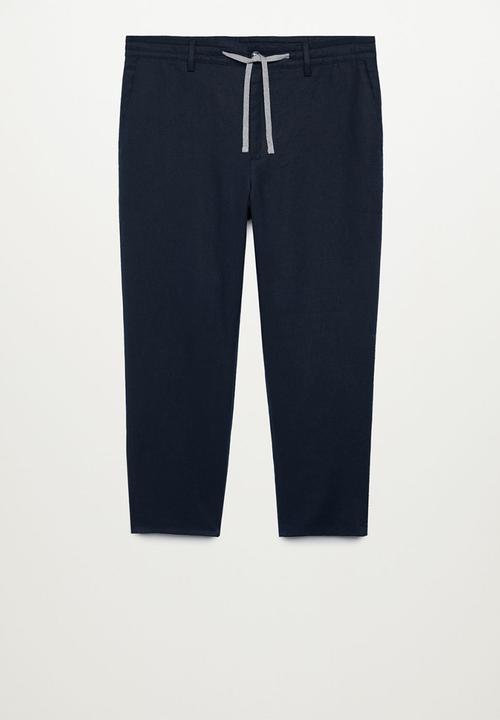 MANGO - Trousers flak - navy