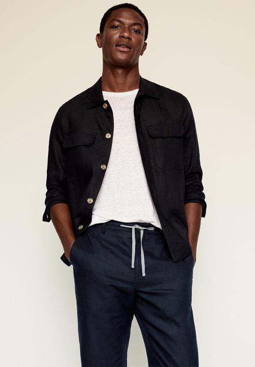 MANGO - Trousers flak - navy