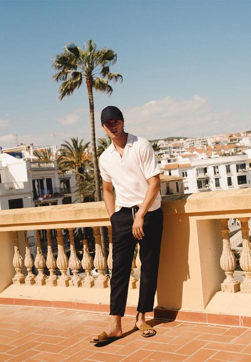 MANGO - Trousers flak - navy
