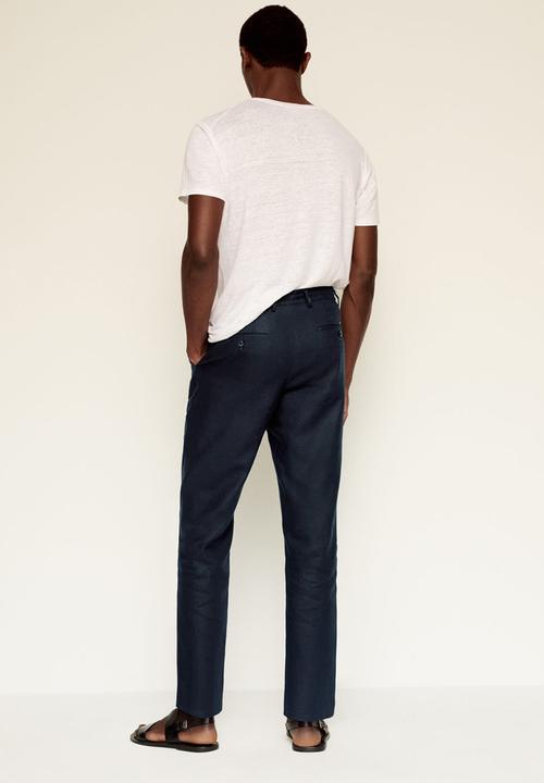 MANGO - Trousers flak - navy