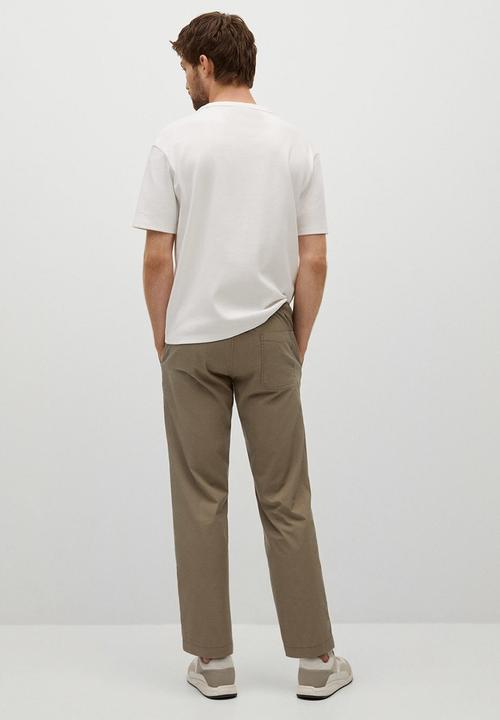 MANGO - Trousers leo - light beige