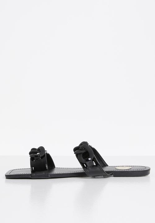 Footwork - Corr chain vamp toe slide - black
