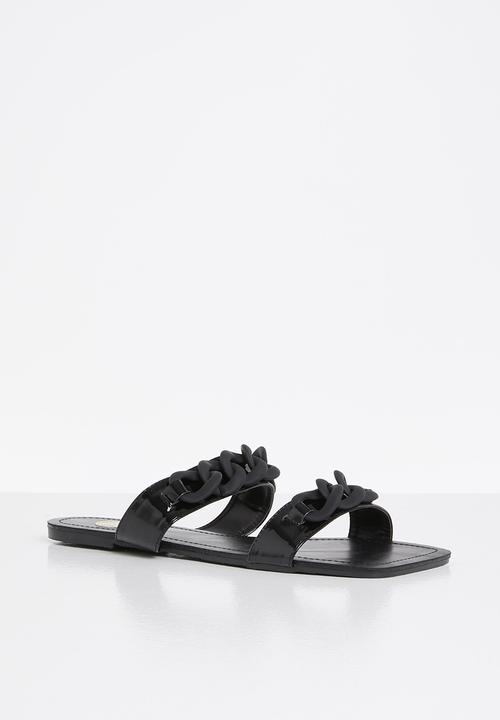 Footwork - Corr chain vamp toe slide - black