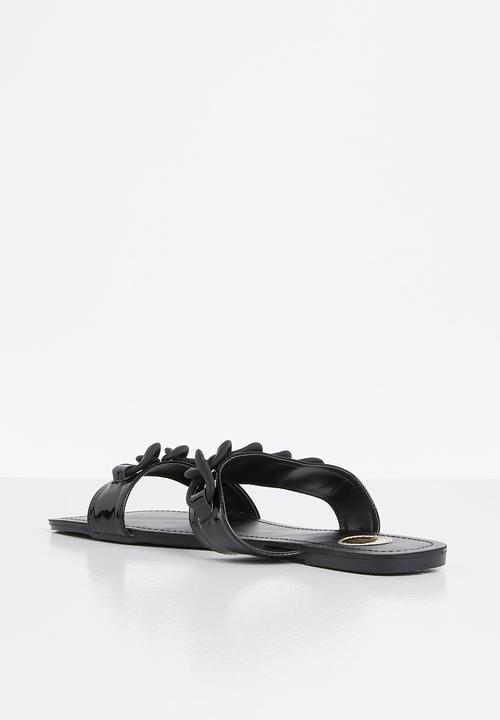 Footwork - Corr chain vamp toe slide - black