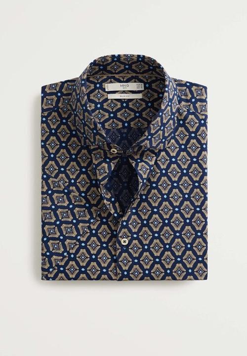 MANGO - Shirt seta - navy