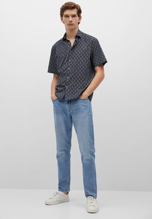 MANGO - Shirt seta - navy