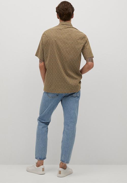 MANGO - Shirt sito - light beige