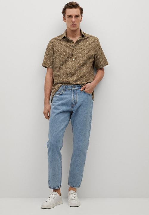 MANGO - Shirt sito - light beige
