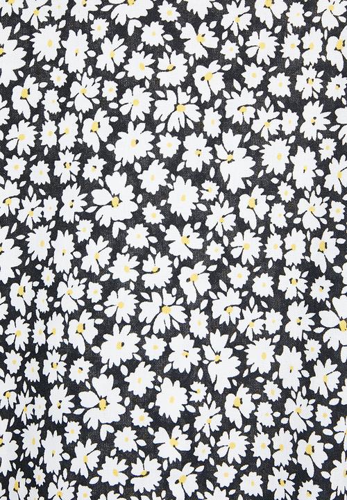 Blake - Printed a-line mini skirt - white & black