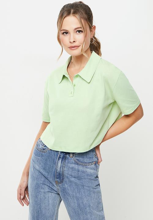 Blake - Boxy cropped golfer - mint 